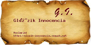 Glózik Innocencia névjegykártya